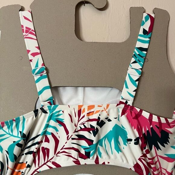 NWT Eddie Bauer One Piece Swimsuit Women’s XXL Shelf Bra Adjustable Straps New - Picture 14 of 16